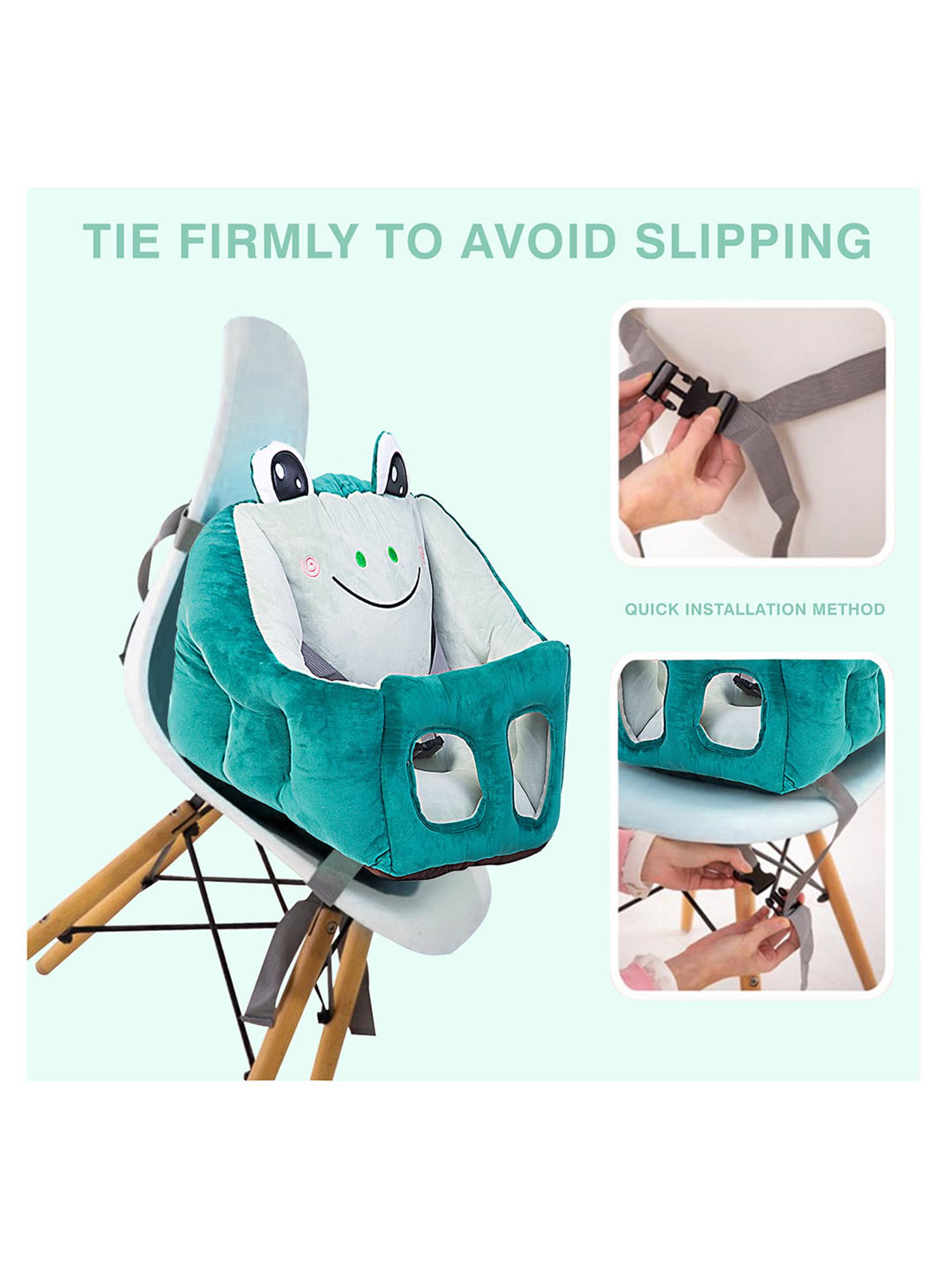 Baby Moo Frog Green Multifunctional Dining Chair