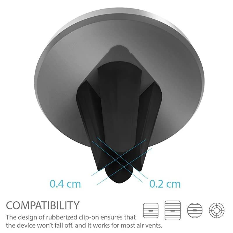 Magnetic Phone Car Mount  Magon Cellphone Metal Air Vent Magic Cell Phone Holder for All Mobile Smartphones iPhone Samsung Galaxy Note Google Pixel Rose GoldCMHAV02MPKA