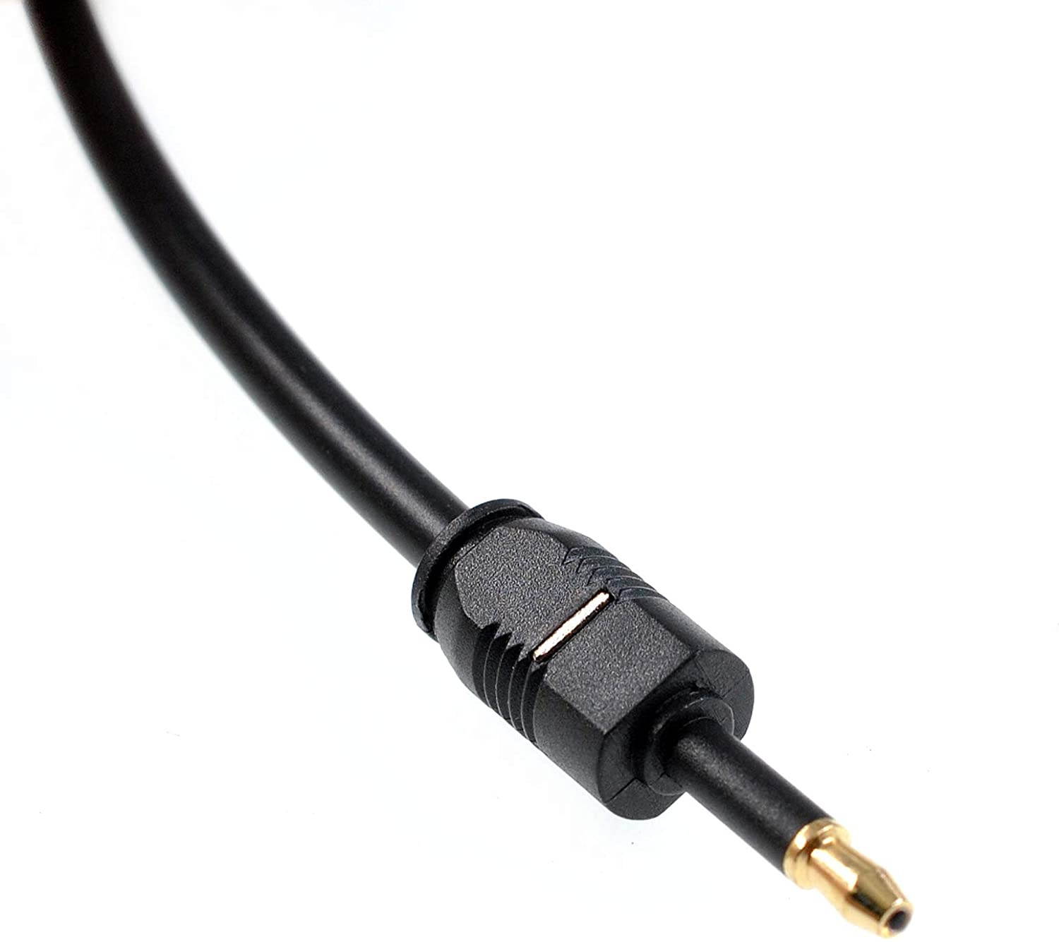 Oiyagai 2pcs Optical Toslink to Mini Toslink Jack Digital Audio Cable SPDIF OD 4.0 (2M / 6.4FT)