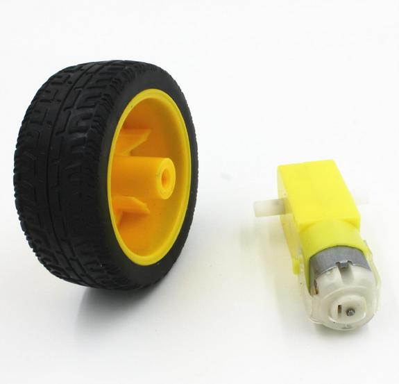 Arduino Smart Car Robot Plastic Tire Wheel with DC 3-6V Gear Motor Pack