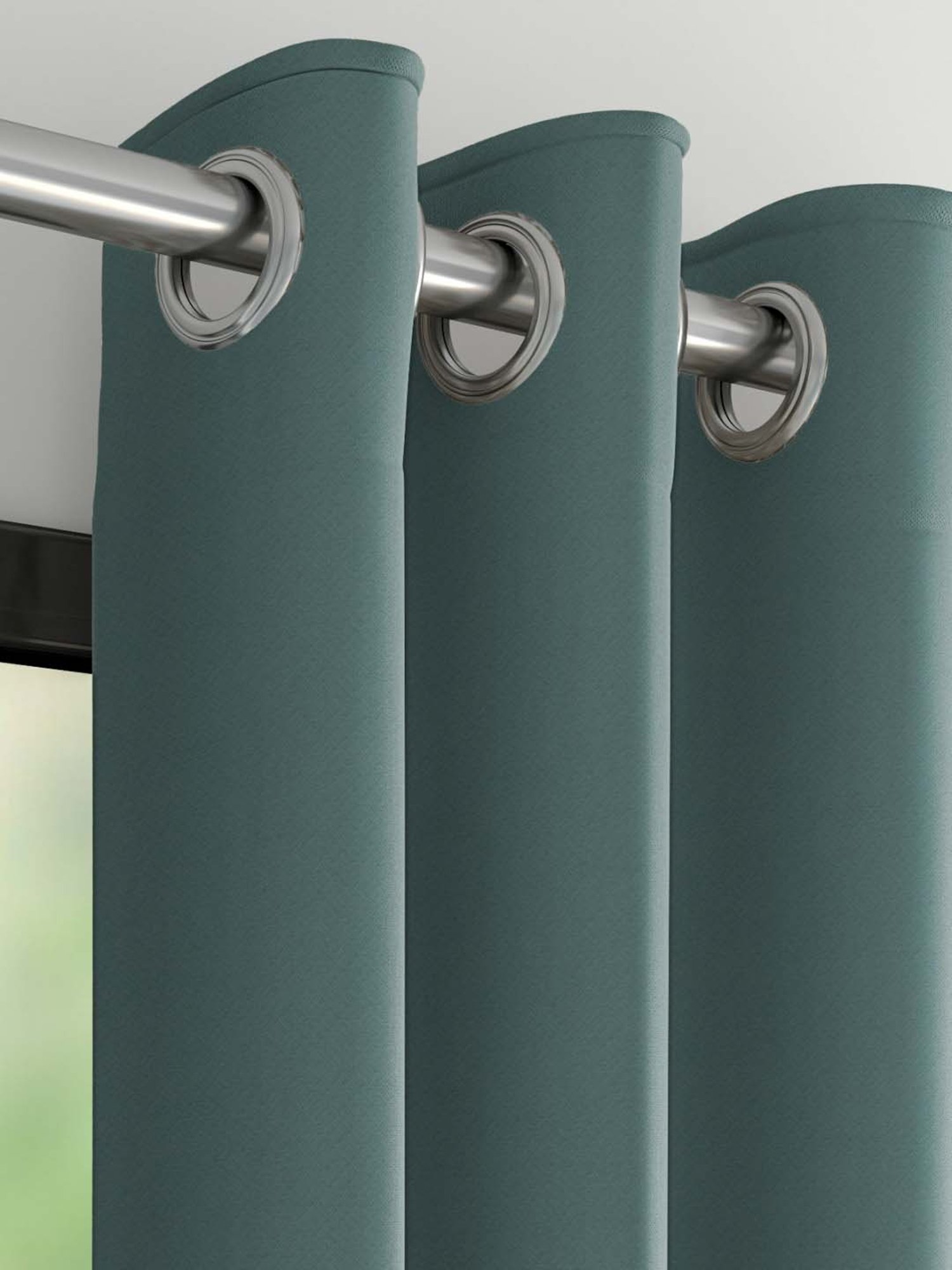 Swayam Brown Paisley J&B Blackout Eyelet Door Curtain - Single Piece (7 Ft)