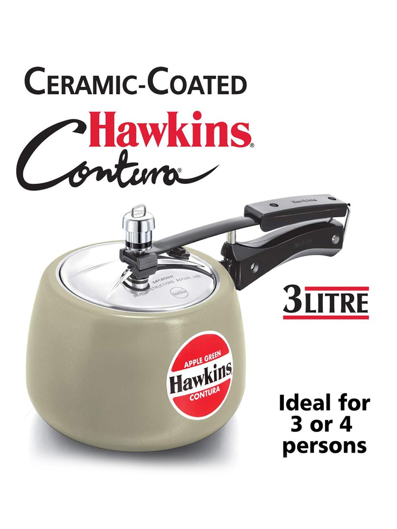 Borosil Silver Aluminium Pressure Cooker (5 L)