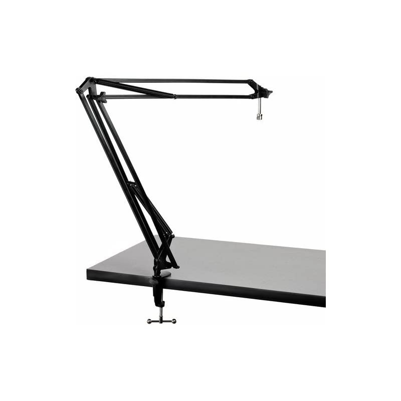 Sound PR 40 Dynamic Cardioid Studio Microphone Bundle with PRSM Shock Mount (Black), Two-Section Broadcast Arm and Microphone Cable