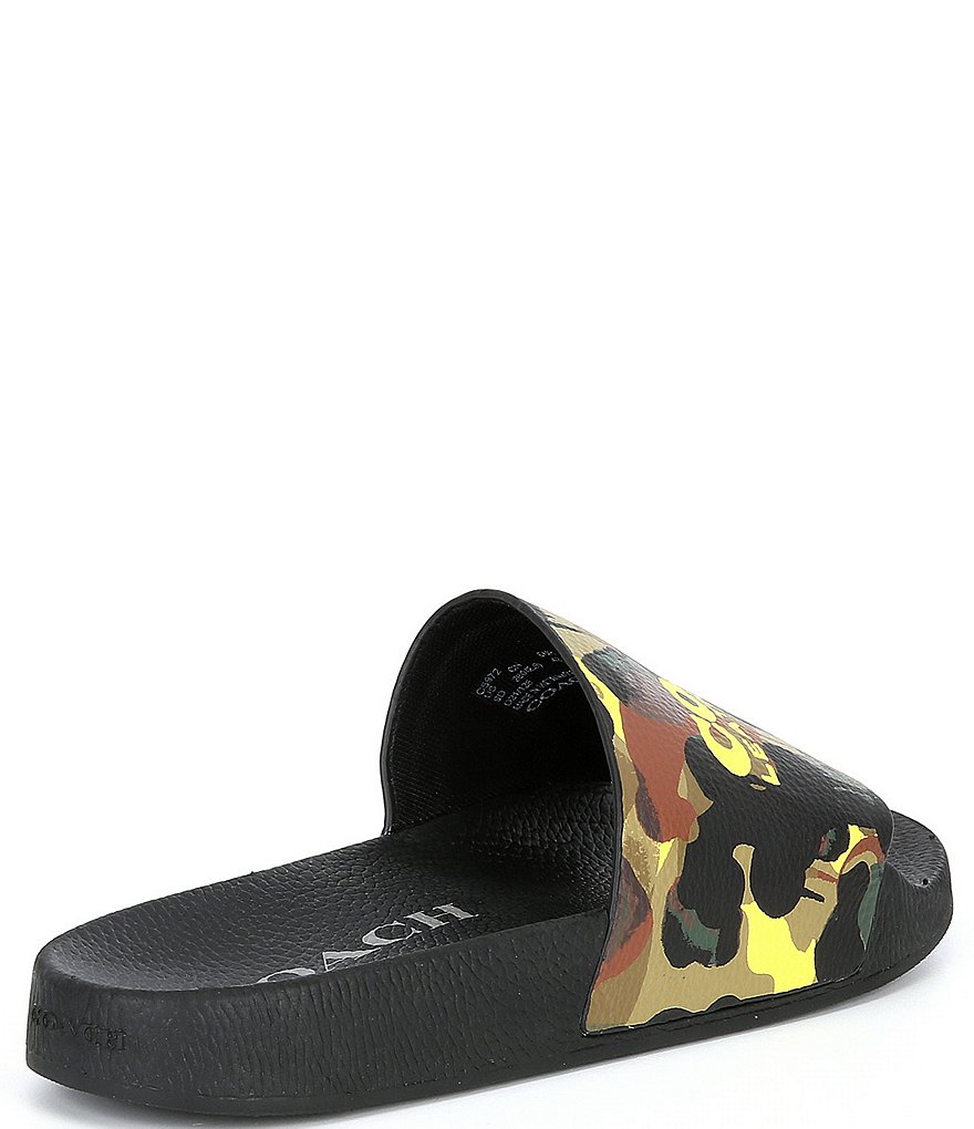 COACH Men's Wildbeast Logo Detail Pool Slides