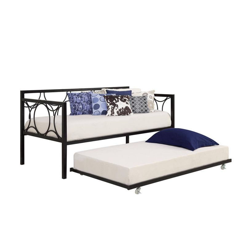 Gavin Universal Metal Trundle for Daybeds Black - Room & Joy