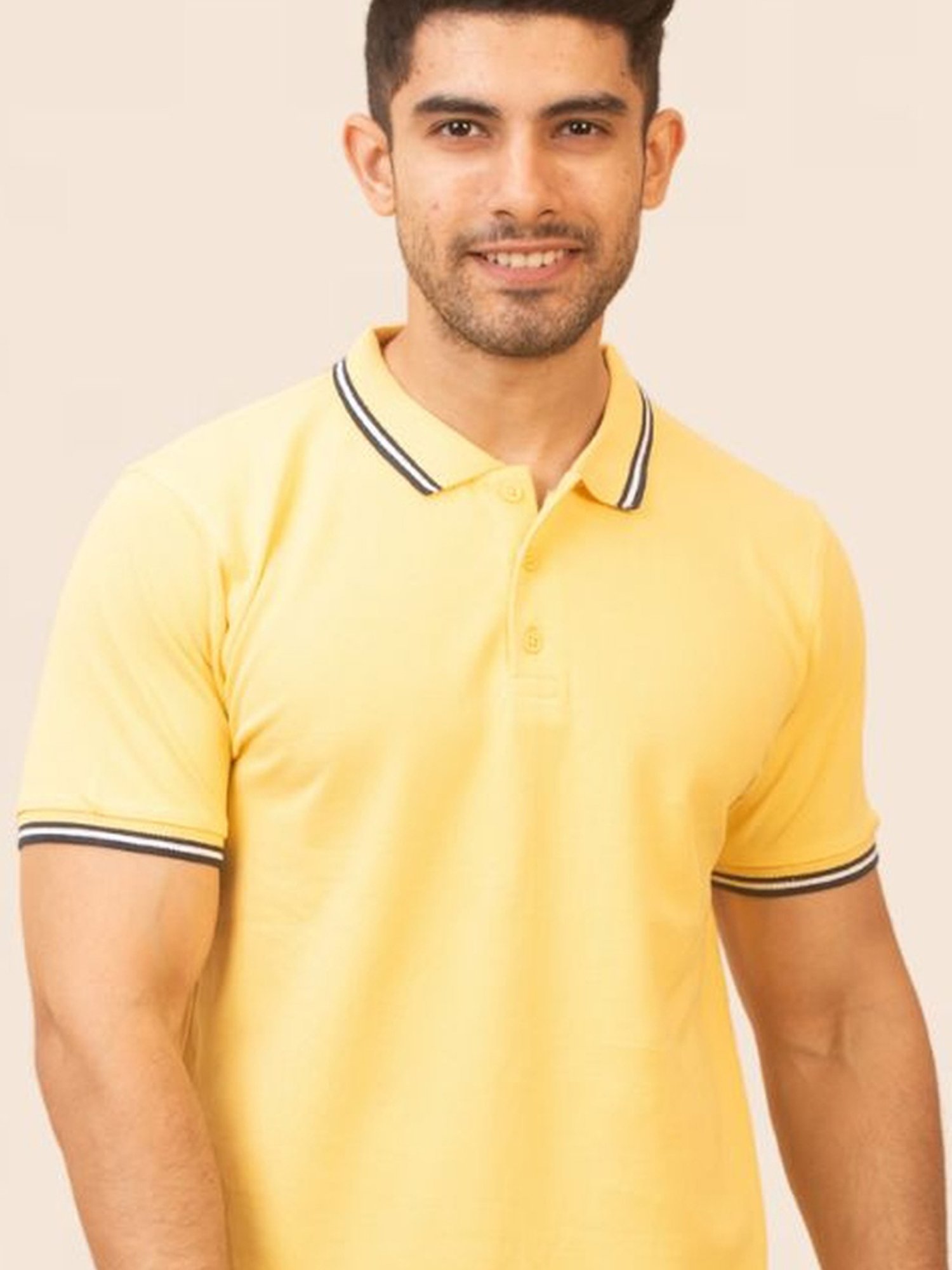 The Bleu Label Gold Cotton Slim Fit Polo T-Shirt