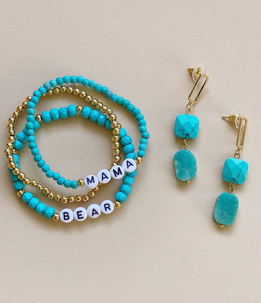 Panacea Mama Bear Stretch Bracelet Set