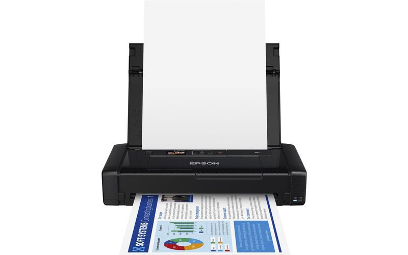 Epson WorkForce WF-110 Inkjet Printer - Color - 14 ppm Mono / 11 ppm Color - 5760 x 1440 dpi Print - 20 Sheets Input - Wireless LAN