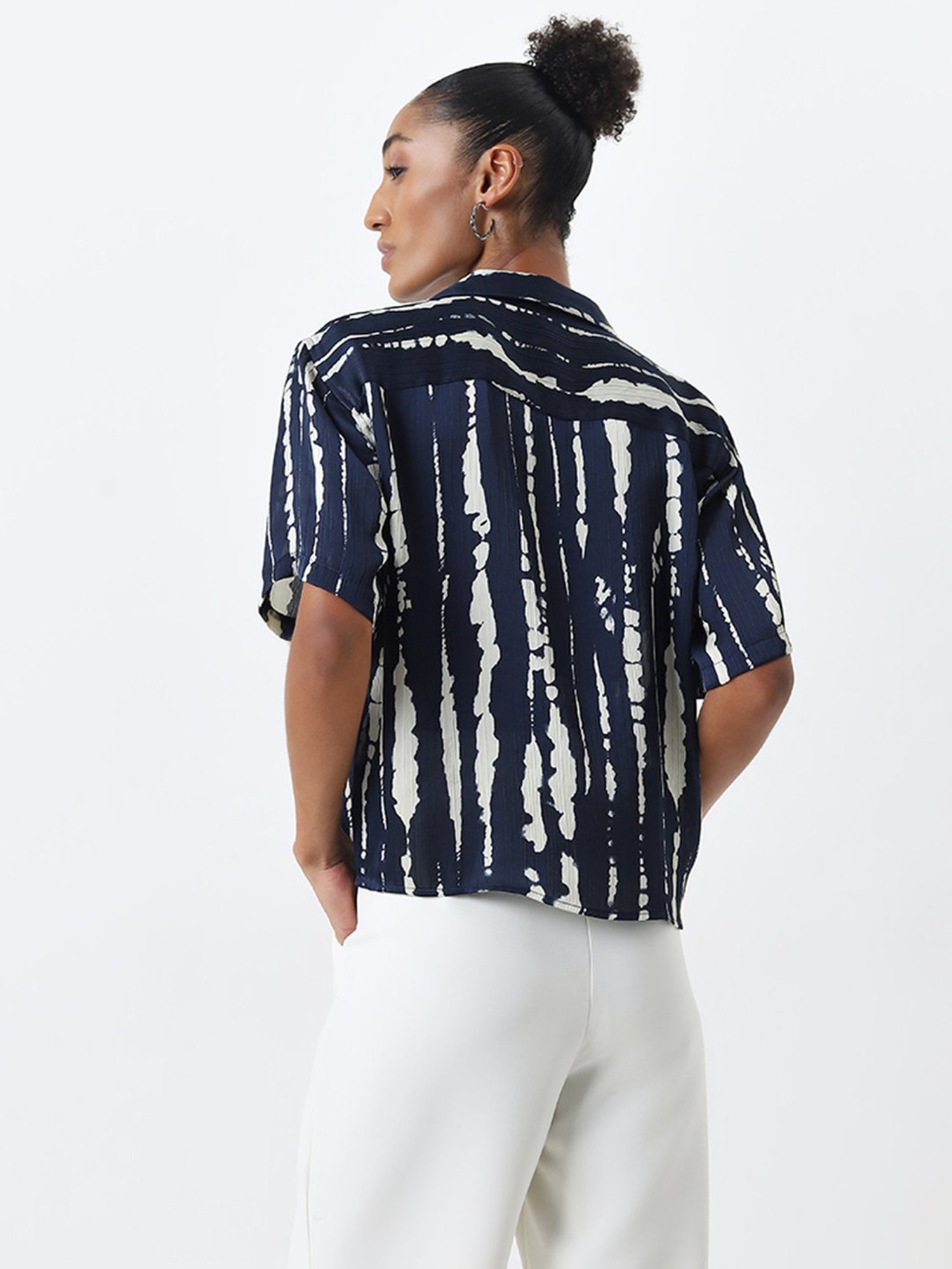 Wardrobe by Westside Navy Printed Top