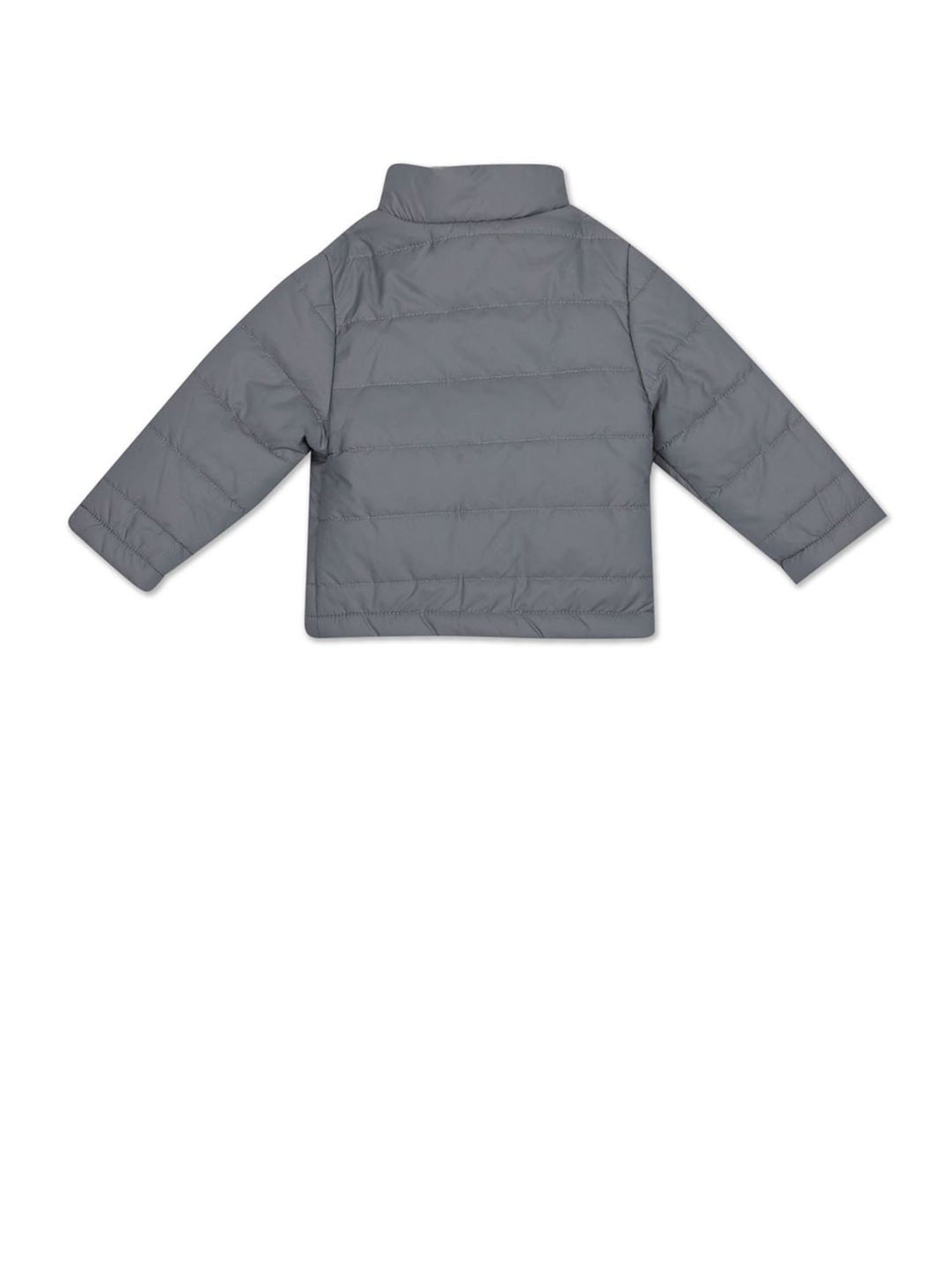 U.S. Polo Assn. Kids Light Grey Solid Full Sleeves Puffer Jacket