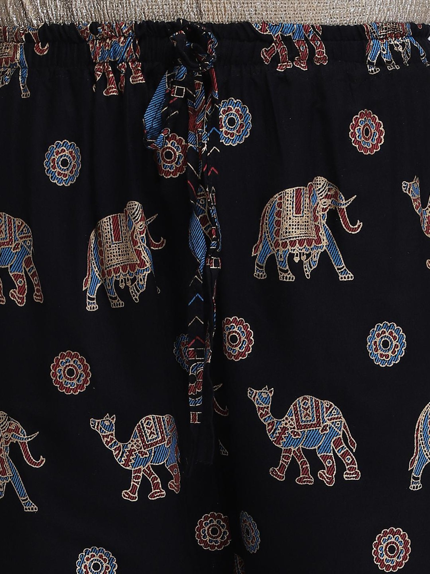 Aditi Wasan Black Printed Palazzos