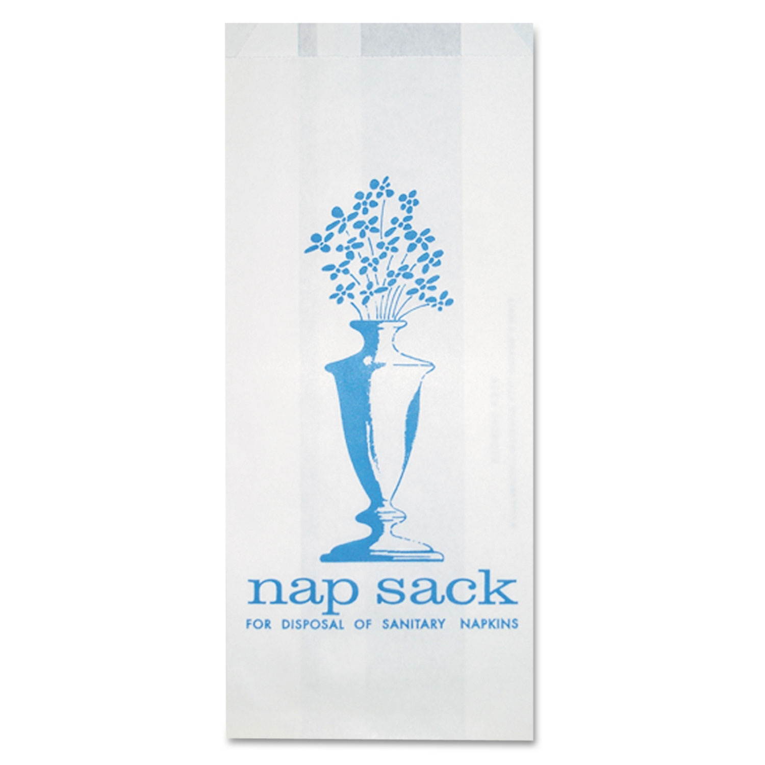 Bag Craft 300314 Nap Sack Sanitary Disposal Bags, 4w x 2d x 9h, White, 1000/Carton
