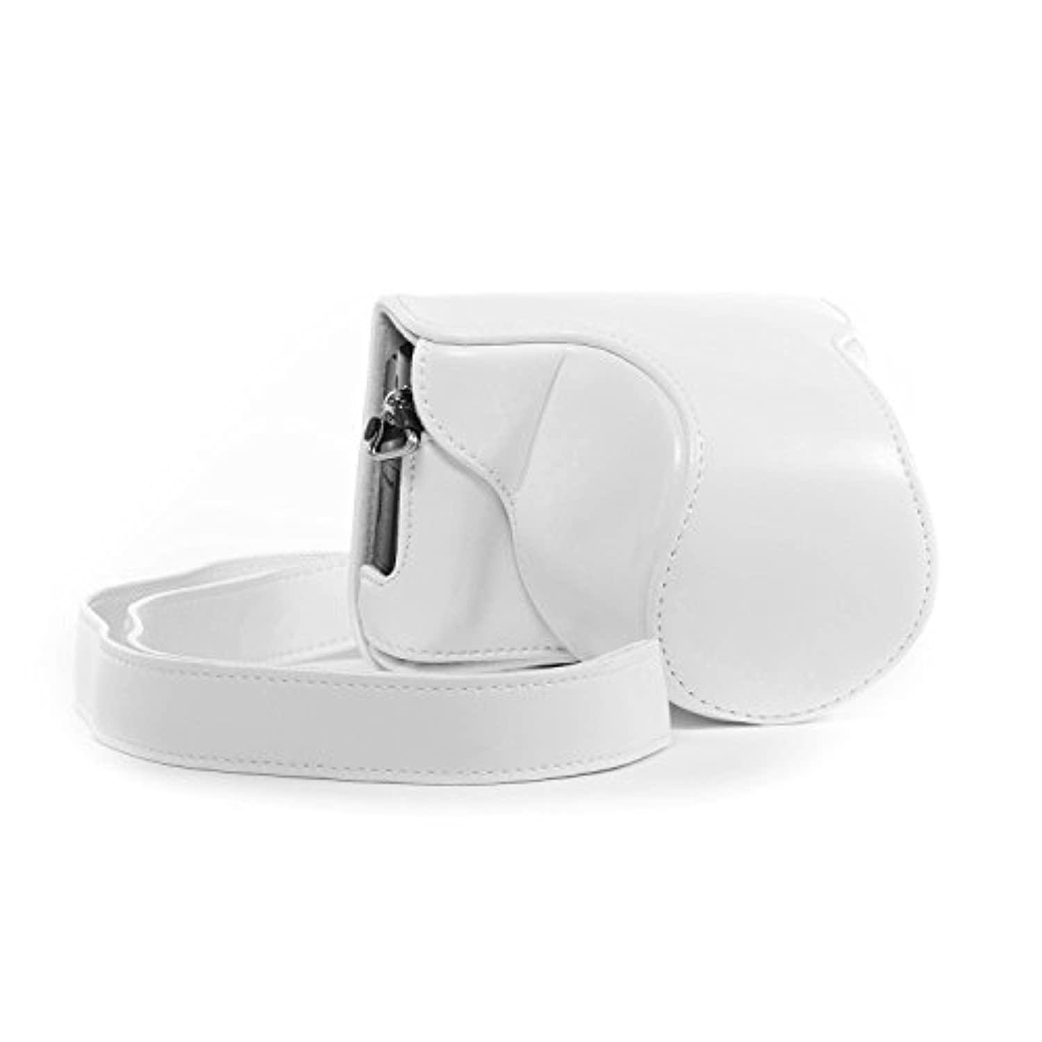 Megagear Ever Ready Protective Fitted Leather camera case , Bag for For Panasonic LUMIX DMc-gM1 with 12-32mm Lens (White)