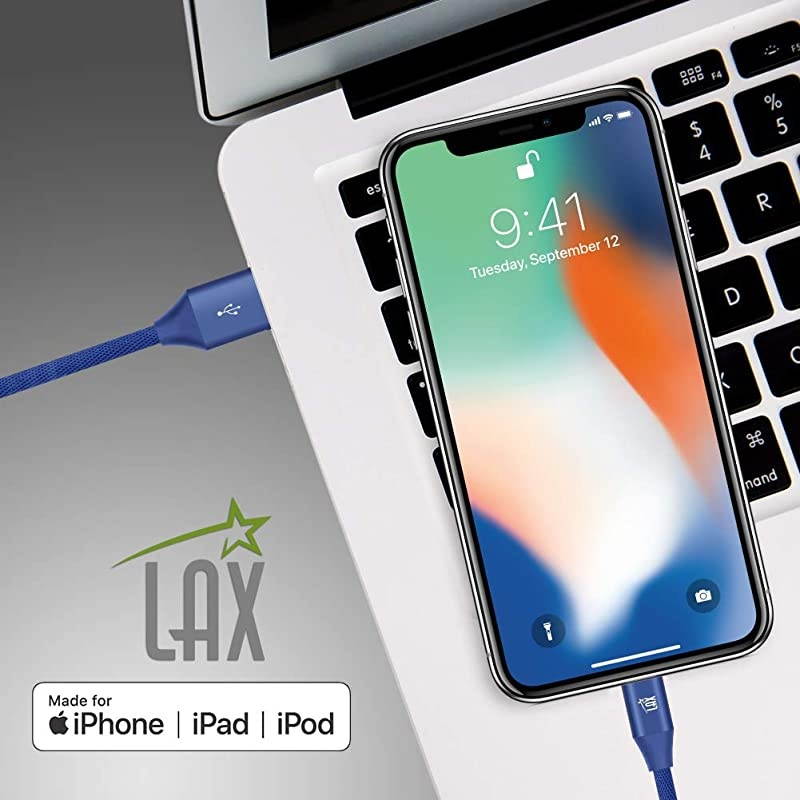 iPhone Charger Lightning Cable MFi Certified Durable Braided Apple Lightning USB Cord for iPhone 1111 Pro MaxXS MaxXiPad iPod More