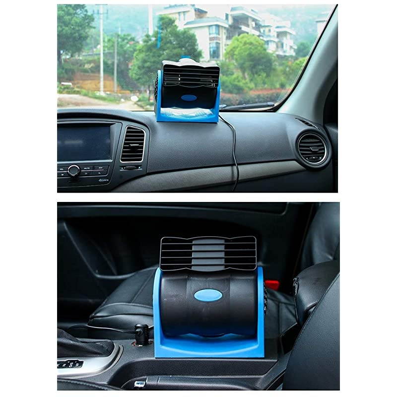 12v Electric Car Dash Fan with Cigarette Lighter Plug for Auto Sedan Vehicle Pickup Van