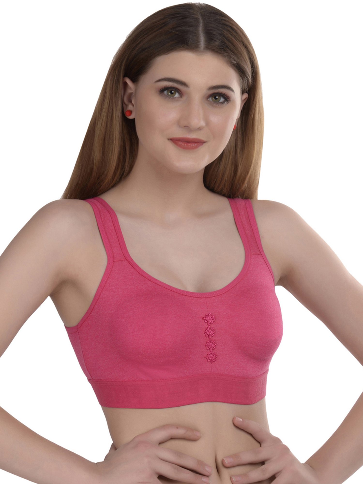 AROUSY Pink & Blue Cotton Beginner's Bra - Pack Of 2