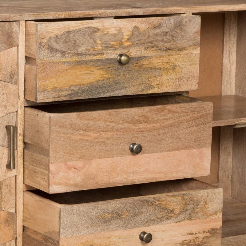 Naples Side Board White/Dark Brown - Chique