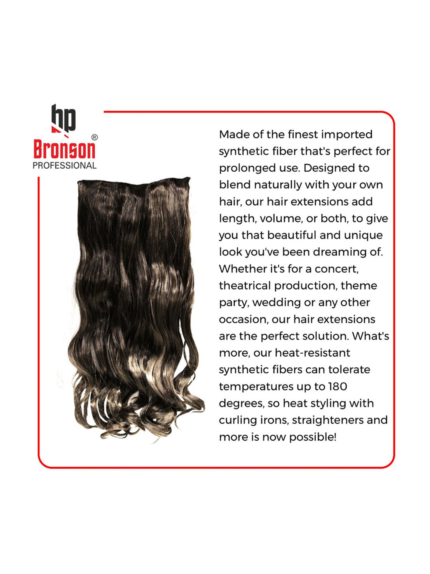 Bronson Professional Out Curl 5 Clip-In Hair Extensions Gold and Brown No. 27B/2 - 24 Inches