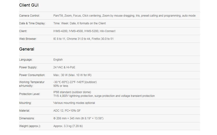 Hikvision Original DS-2DE5432IW-AE 4MP 32X ONVIF IP Network 32X Optical Zoom, Network POE  IR PTZ Camera