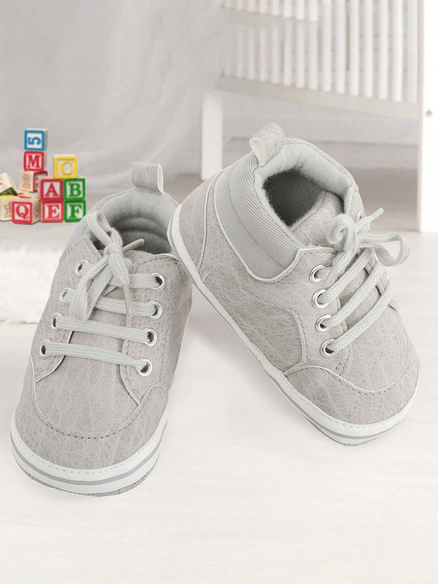 Baby Moo Kids Grey Casual Booties