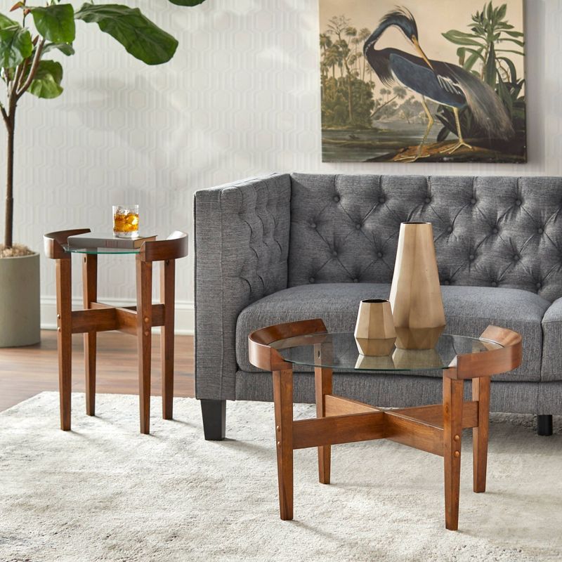 2pc Dayton Coffee and End Table Walnut - Lifestorey