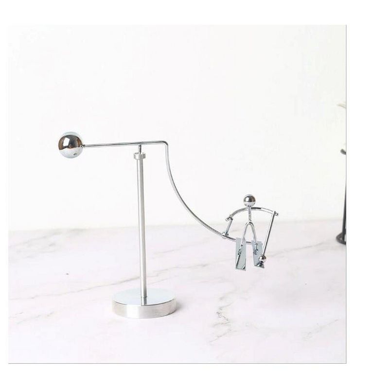 Kinetic Art Balance Skiing Toy - Physics Dynamic Motion Balancing Desk Toy For Home Office Decor, Cool Gift For Kids, and Science, Physics Enthusiast