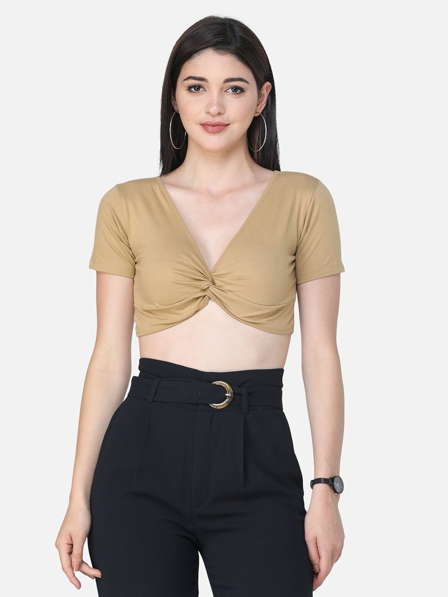 Scorpius Gold Regular Fit Crop Top
