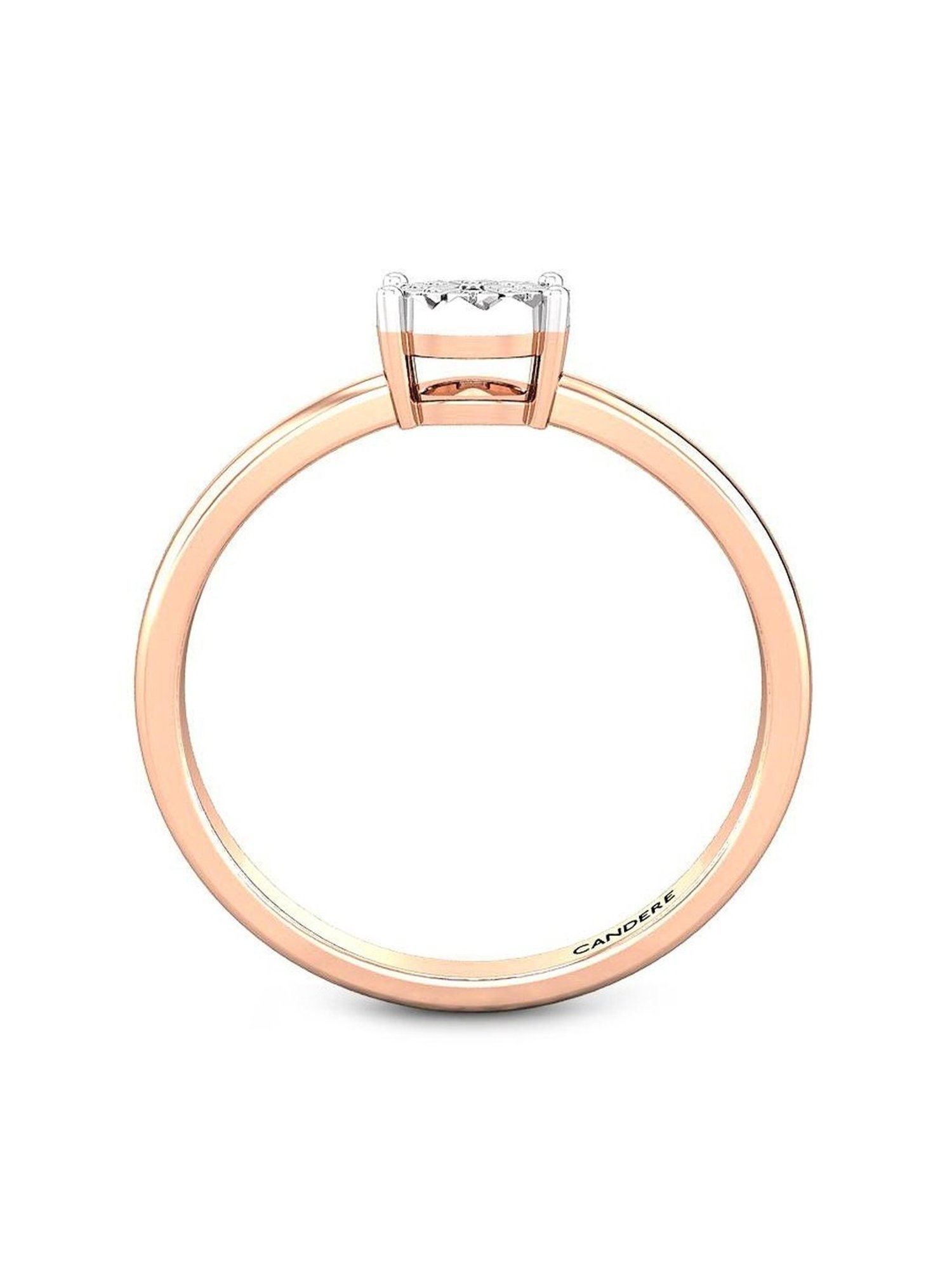 Candere by Kalyan Jewellers 18k Rose Gold & Diamond Ring for Women