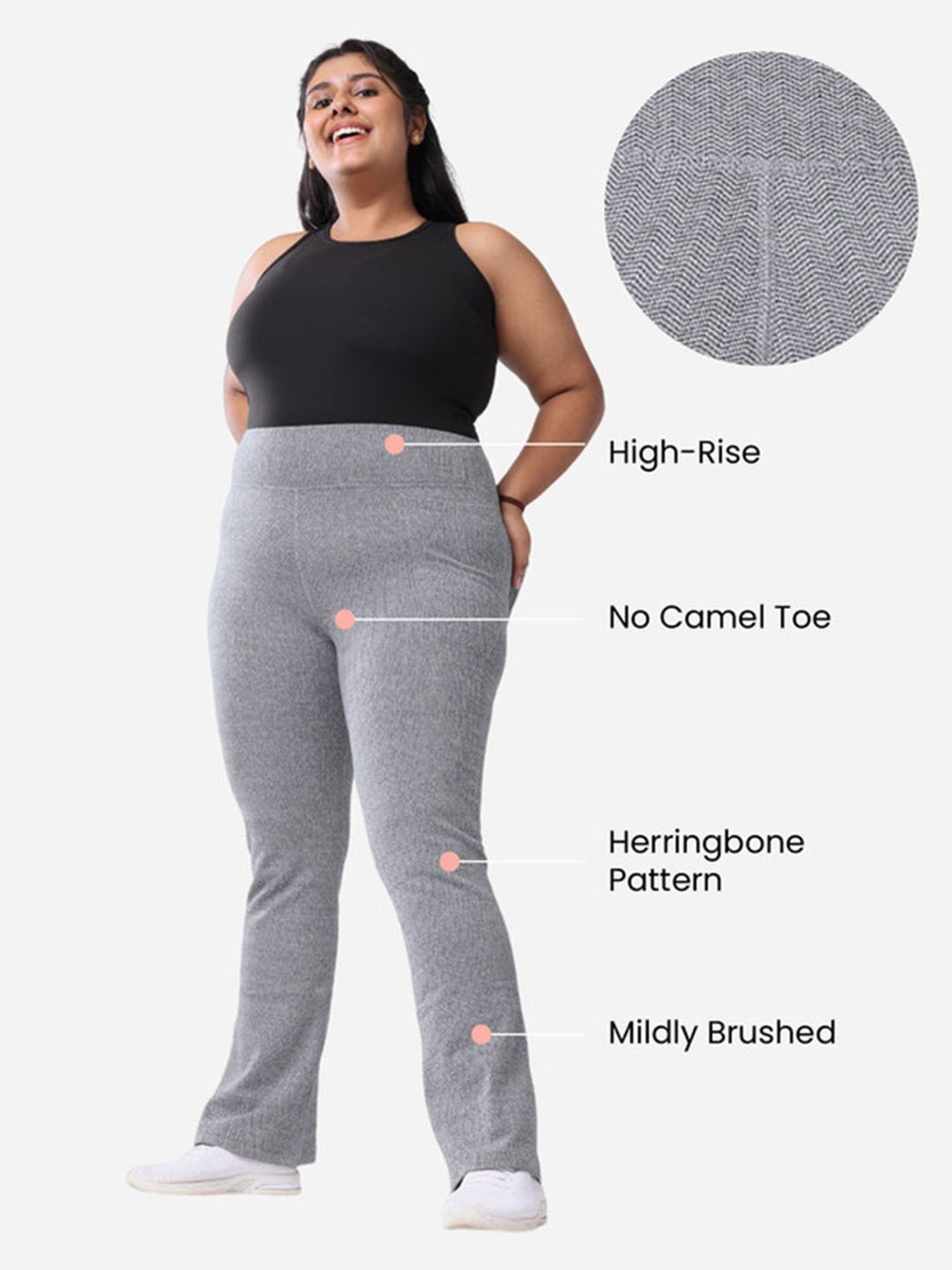 BlissClub Grey Werk-It Flare Pants - Regular