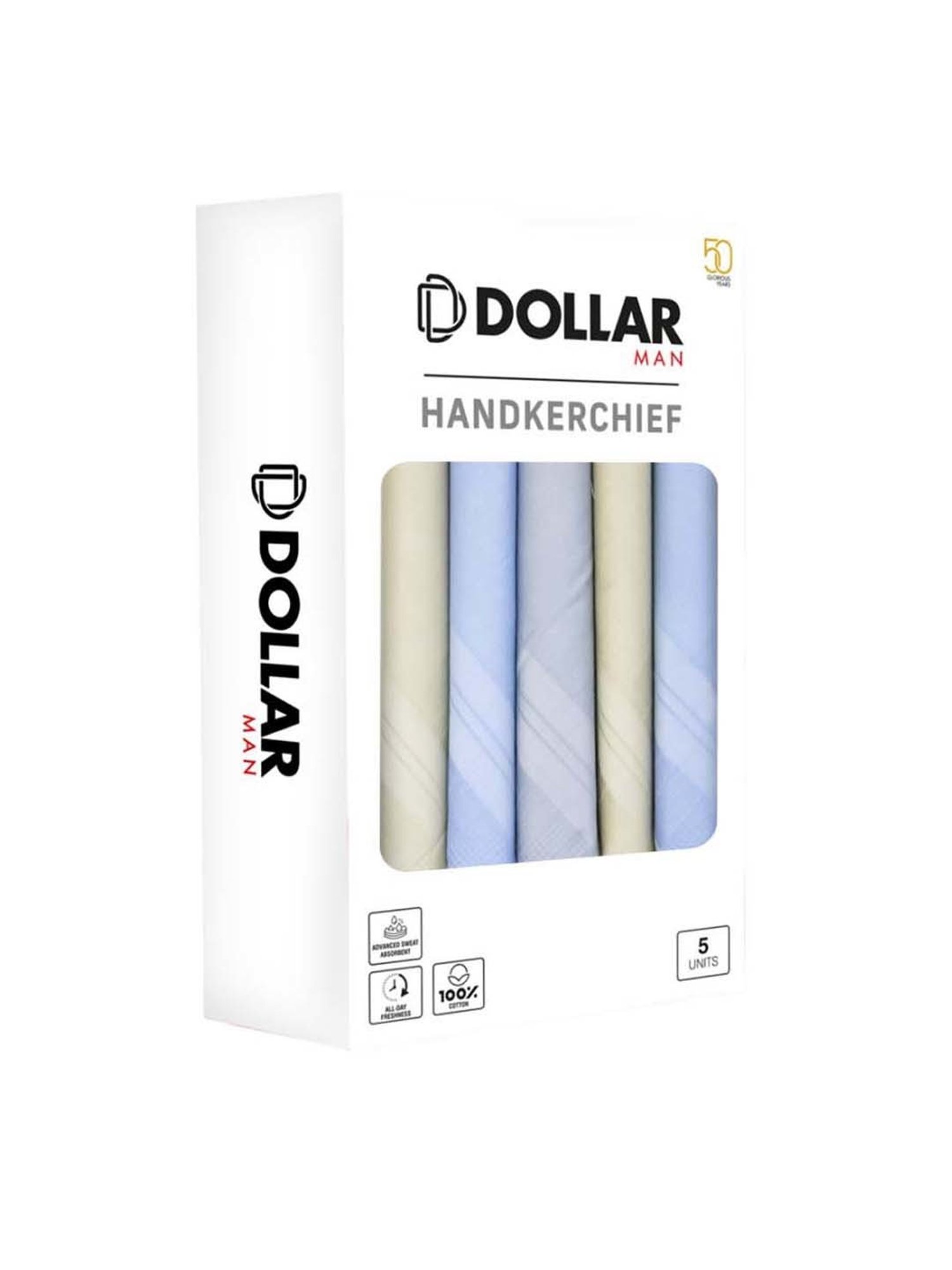 Crusset Multicolor Cotton Handkerchief - Pack of 6