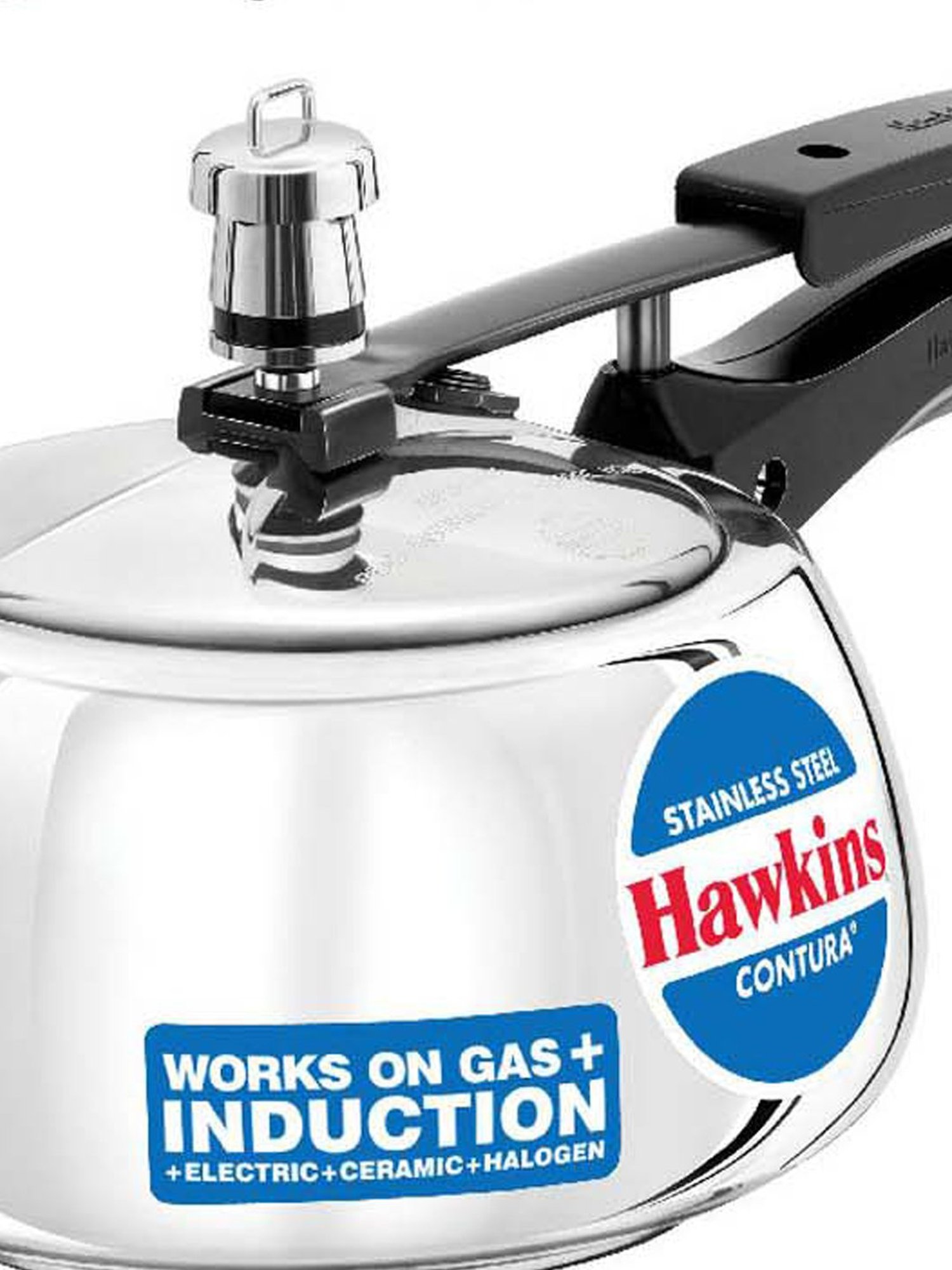 Borosil Silver Aluminium Pressure Cooker (5 L)