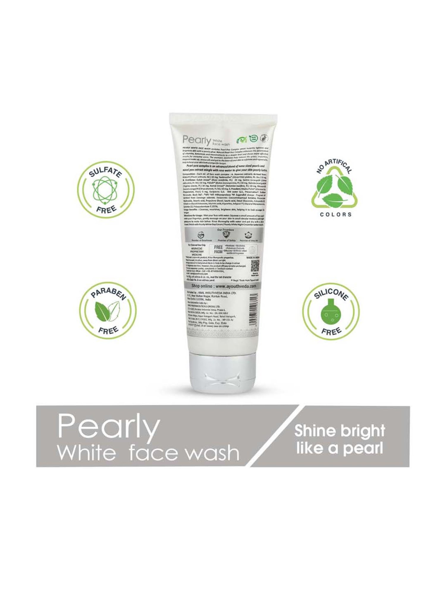 AyouthVeda Pearly White Face Wash - 100 ml