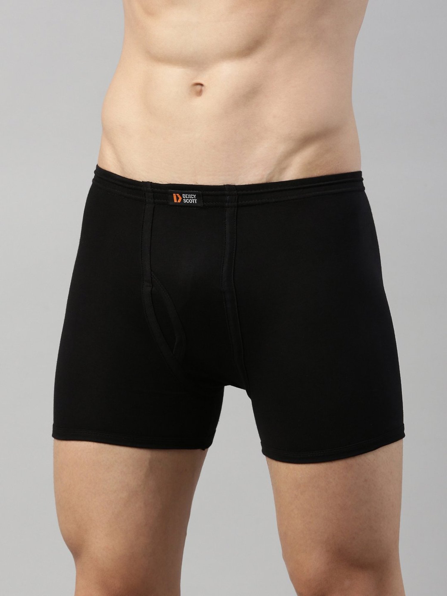 Dixcy Scott Originals Black Cotton Trunks - Pack of 3