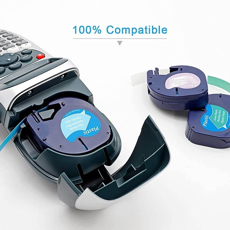 Compatible Label Tape Replacement for Brother Label Maker Tape TZe-251 TZe-151 TZe-451 TZe-651 24mm TZe Tape for P-Touch PT-D600 PT-P700 PTP750W PT2730 ( Clear, White, Yellow, Red, 4-Pack )