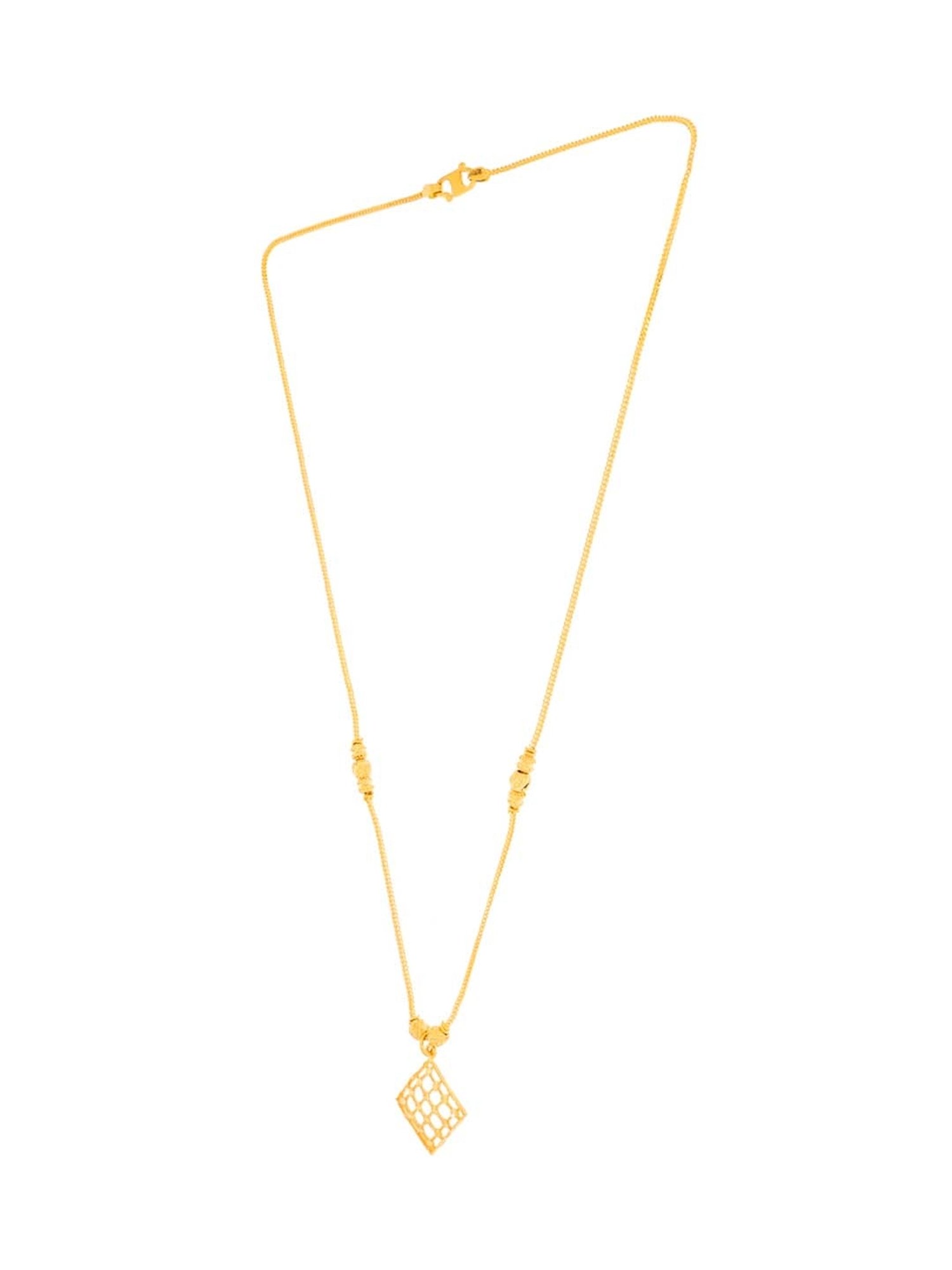 Waman Hari Pethe Jewellers 22k Gold Pendant with Chain for Women