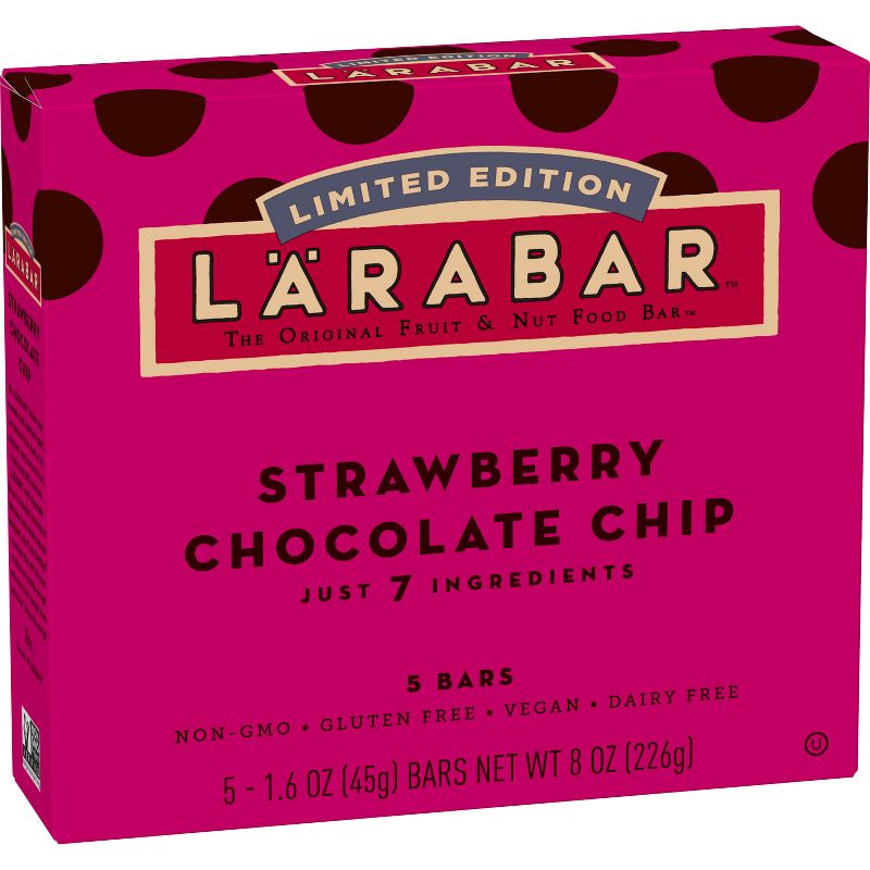 Larabar Strawberry Chocolate Chip The Original Fruit & Nut Food Bars - 8oz