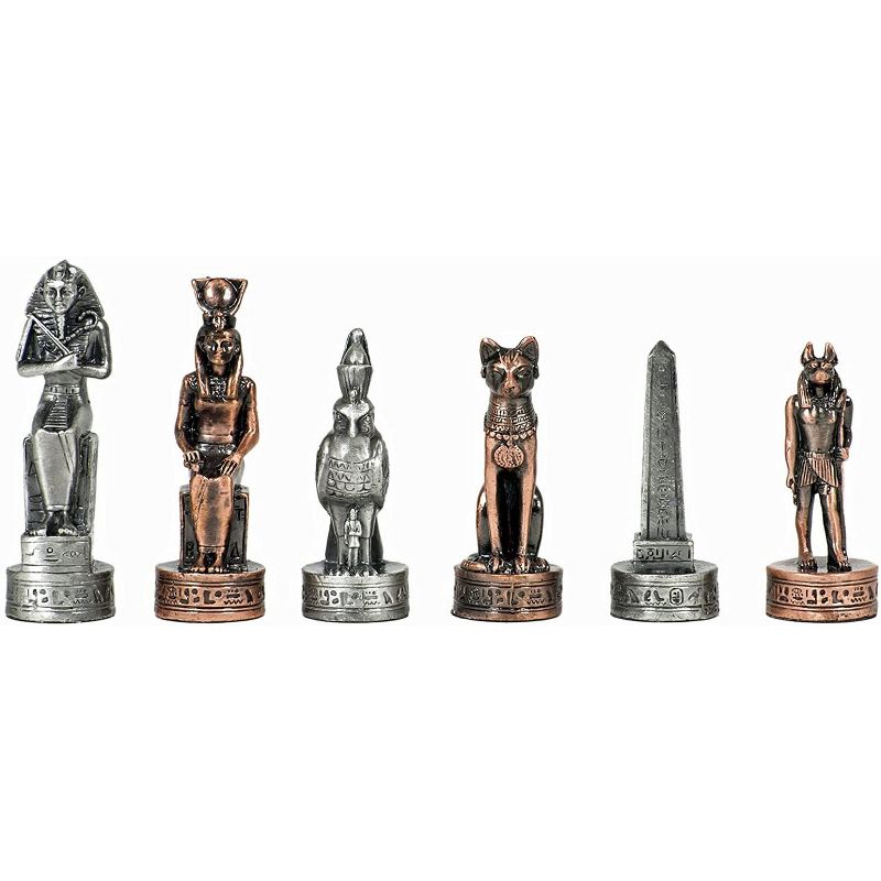 WE Games Egyptian Chessmen - Pewter - King measures 3.2 in.