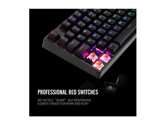 1STPLAYER RGB Gaming Mechanical USB Wired Keyboard DK5.0 Blue Switch Ergonomic 104 Keys NKRO Full Size Customizable Backlight LED Computer Laptop Keyboard for Windows PC Gamers (White)