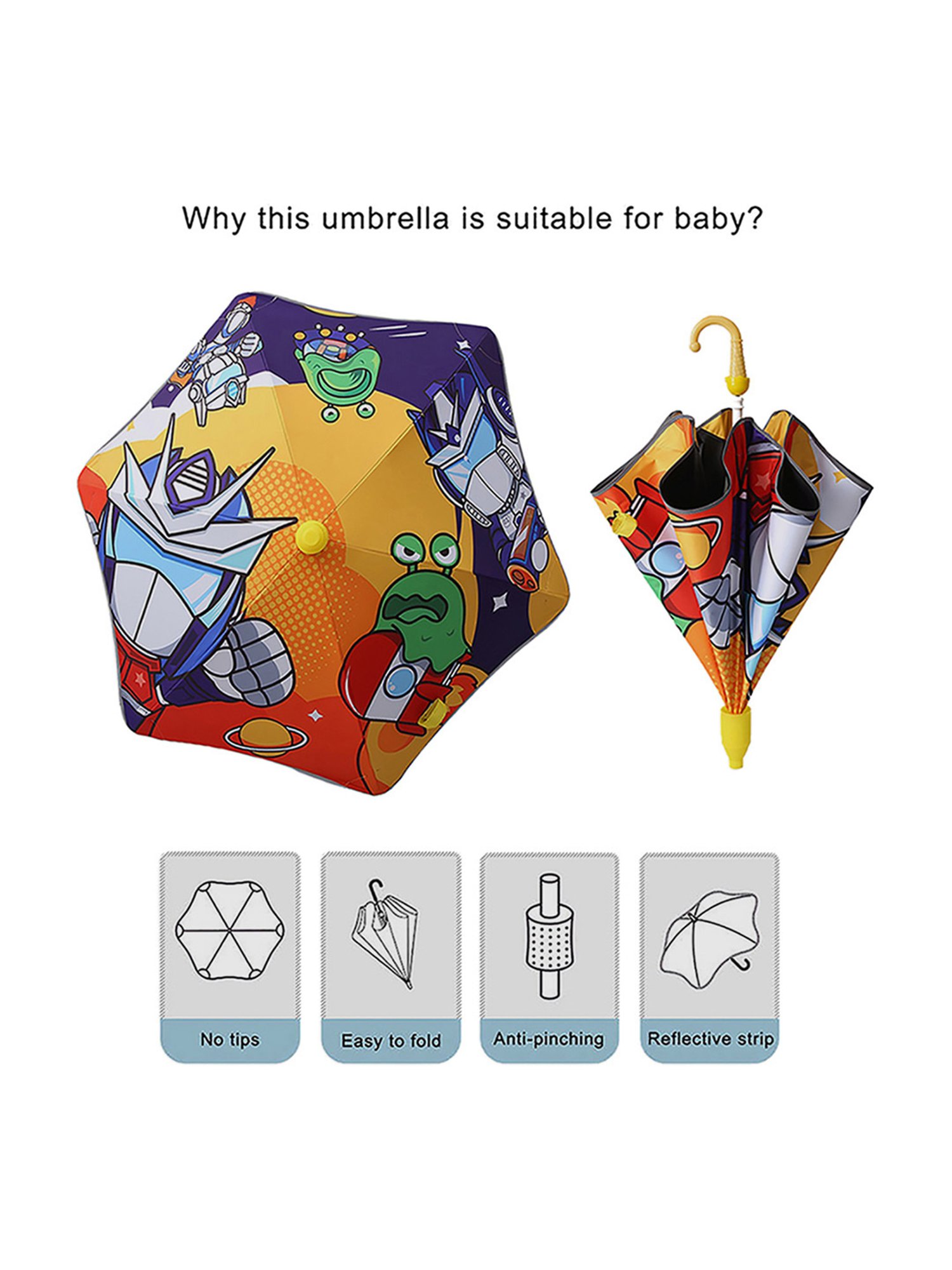 Little Surprise Box LLP Blue Polyester Kids Umbrella