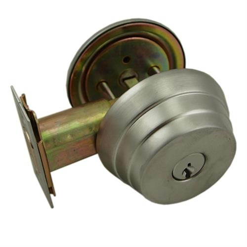 Maxtech, 1016A-26 , Satin Chrome US26D, Single Cylinder Heavy Duty Deadbolt With Thumb Turn, Schlage SC1 KEYWAY