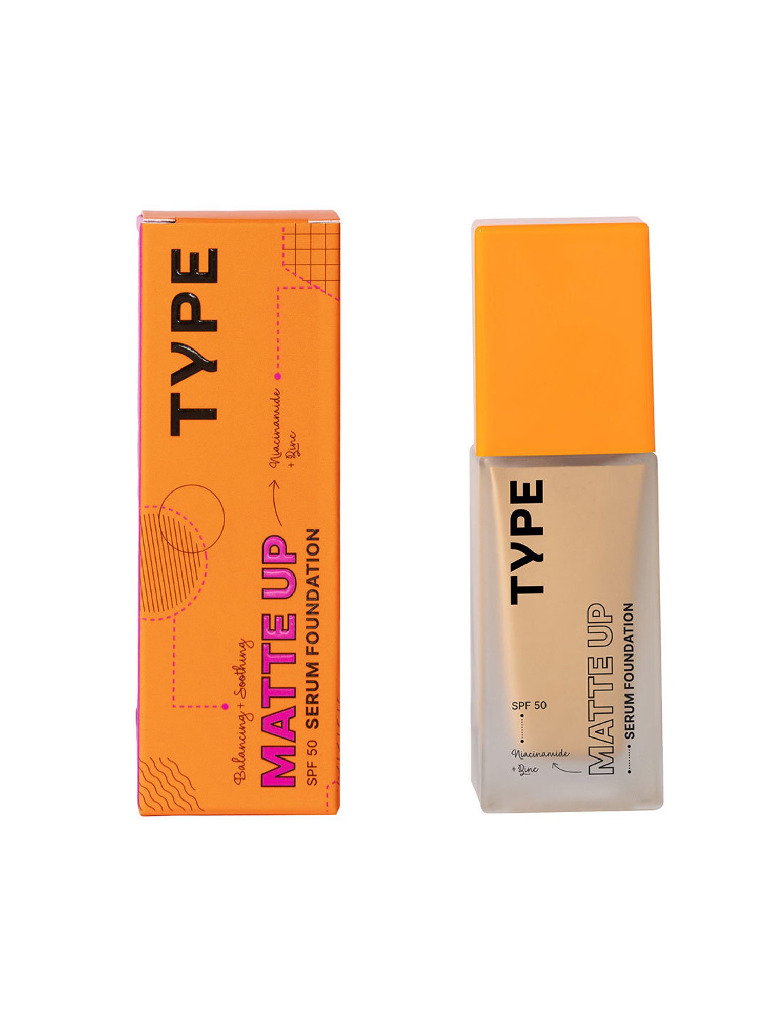 TYPE BEAUTY Matte Up SPF 50 PA++++ Serum Foundation Nutmeg - 30 ml