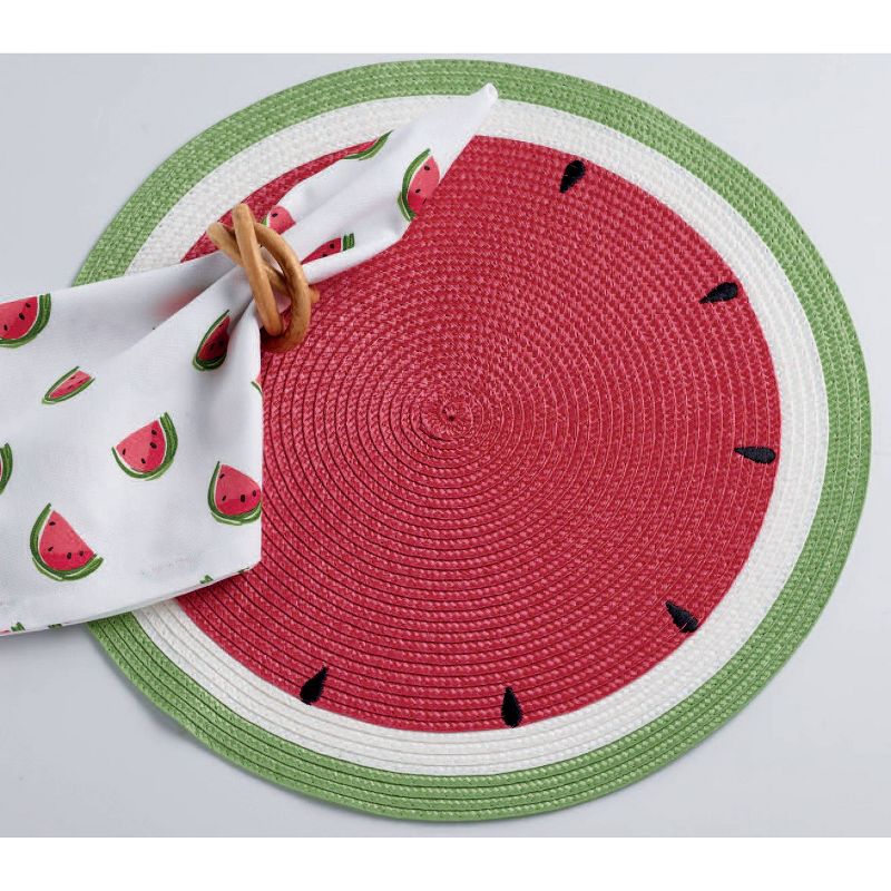 6pk Cotton Summer Day Watermelon Placemats - Design Imports