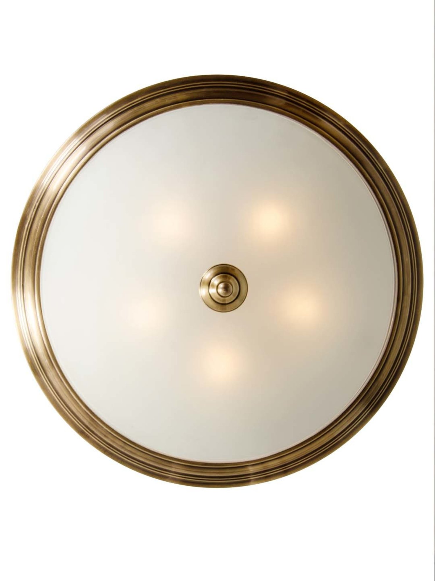 Fos Lighting 'Dish' Antique Gold & White Brass 5-In-1 Hanging Light