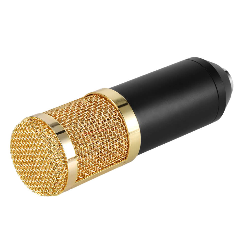 BM800 Condenser Microphone Studio Sound Recording Broadcasting with Shock Mount 3.5mm Audio Cable Sponge Microphone