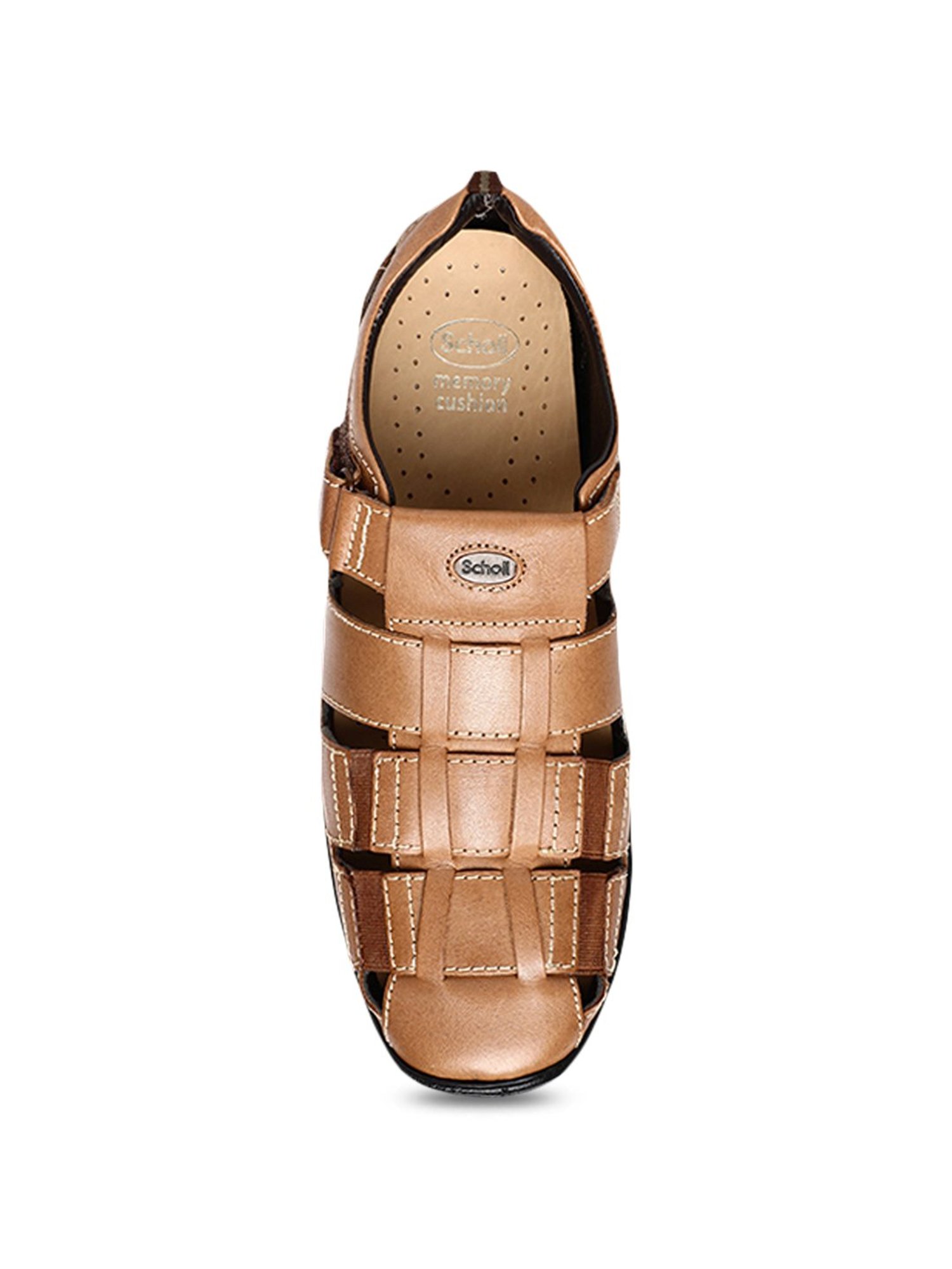 Scholl by Bata Men's Track Tan Fisherman Sandals