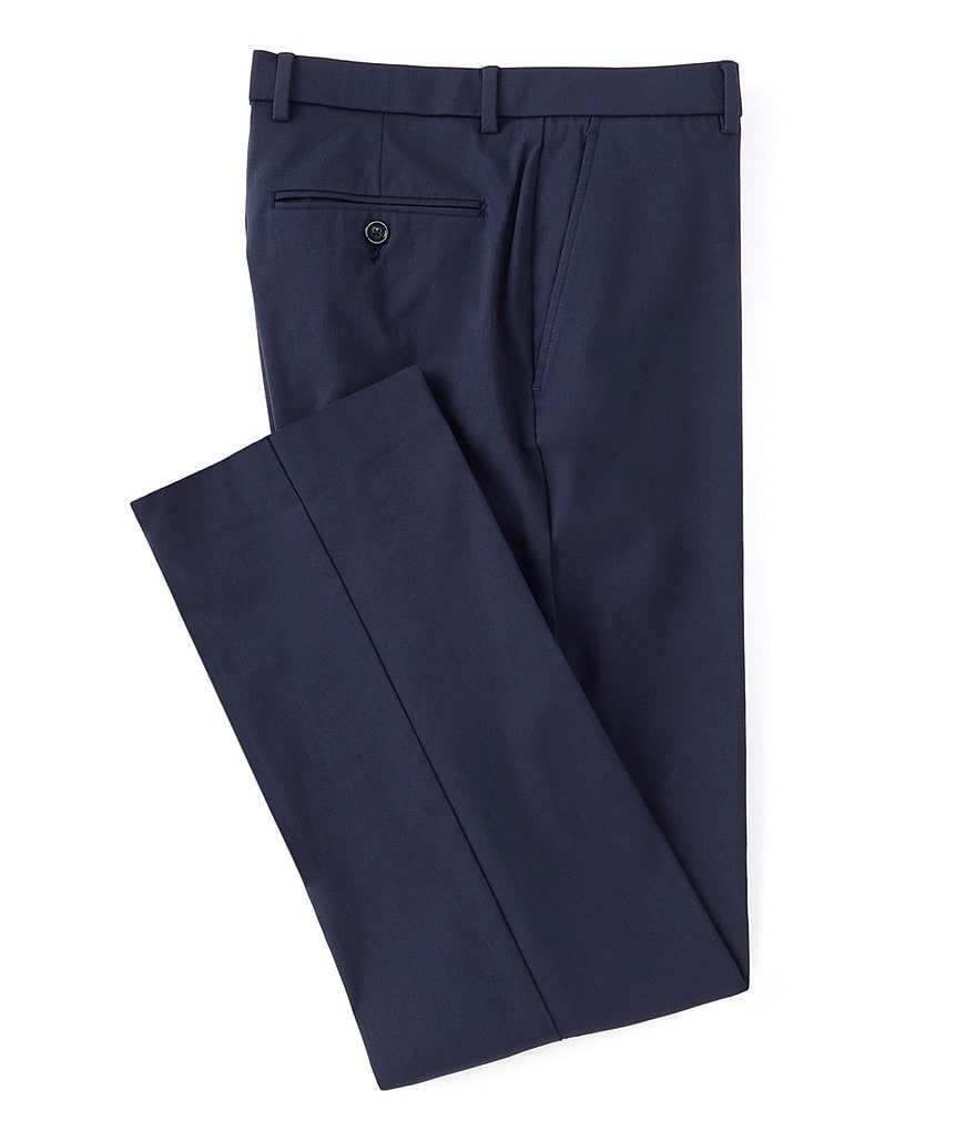 Hart Schaffner Marx Plaid Flat-Front Trouser Pants