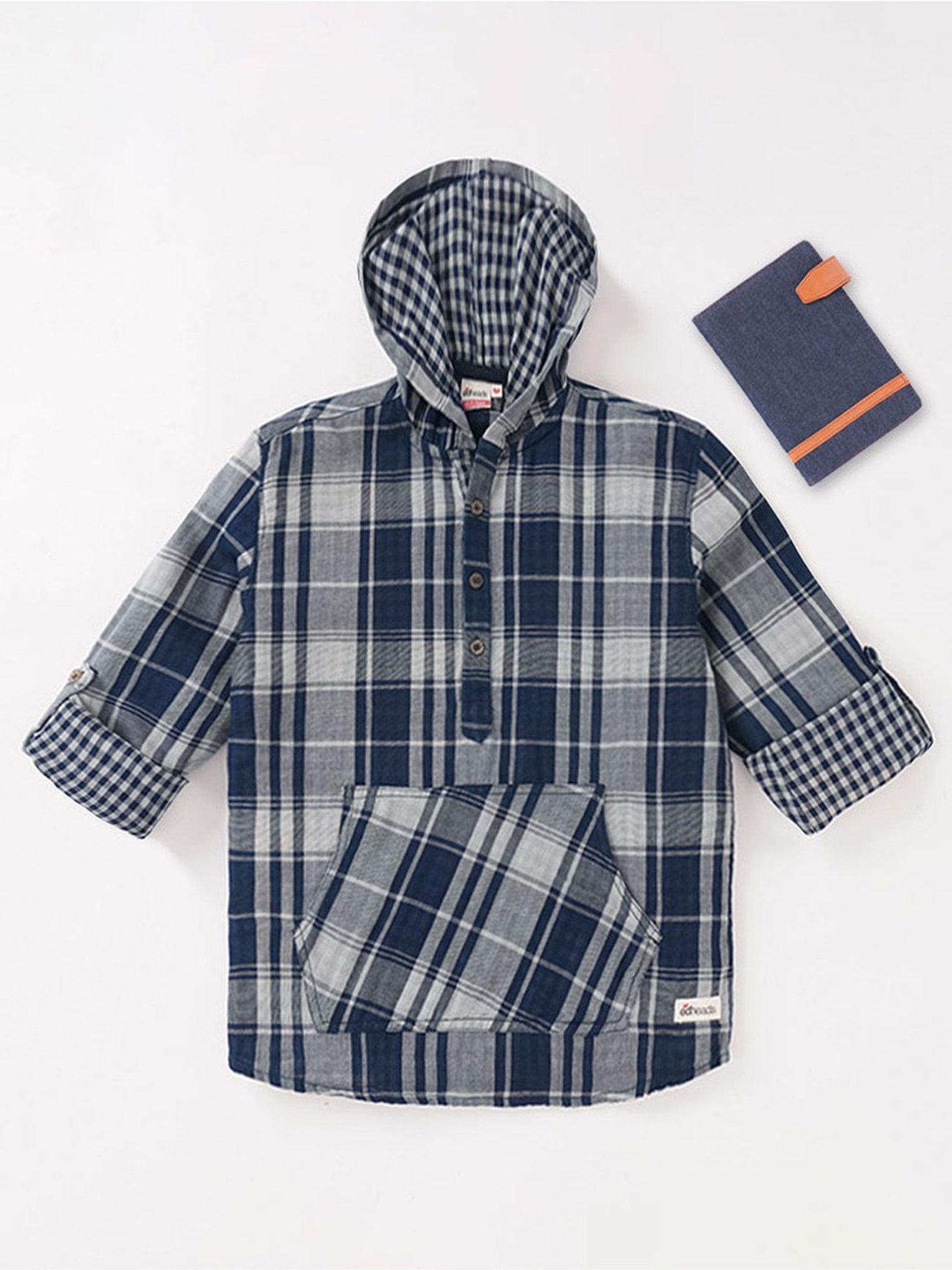 Edheads Kids Multicolor Cotton Chequered Full Sleeves Shirt