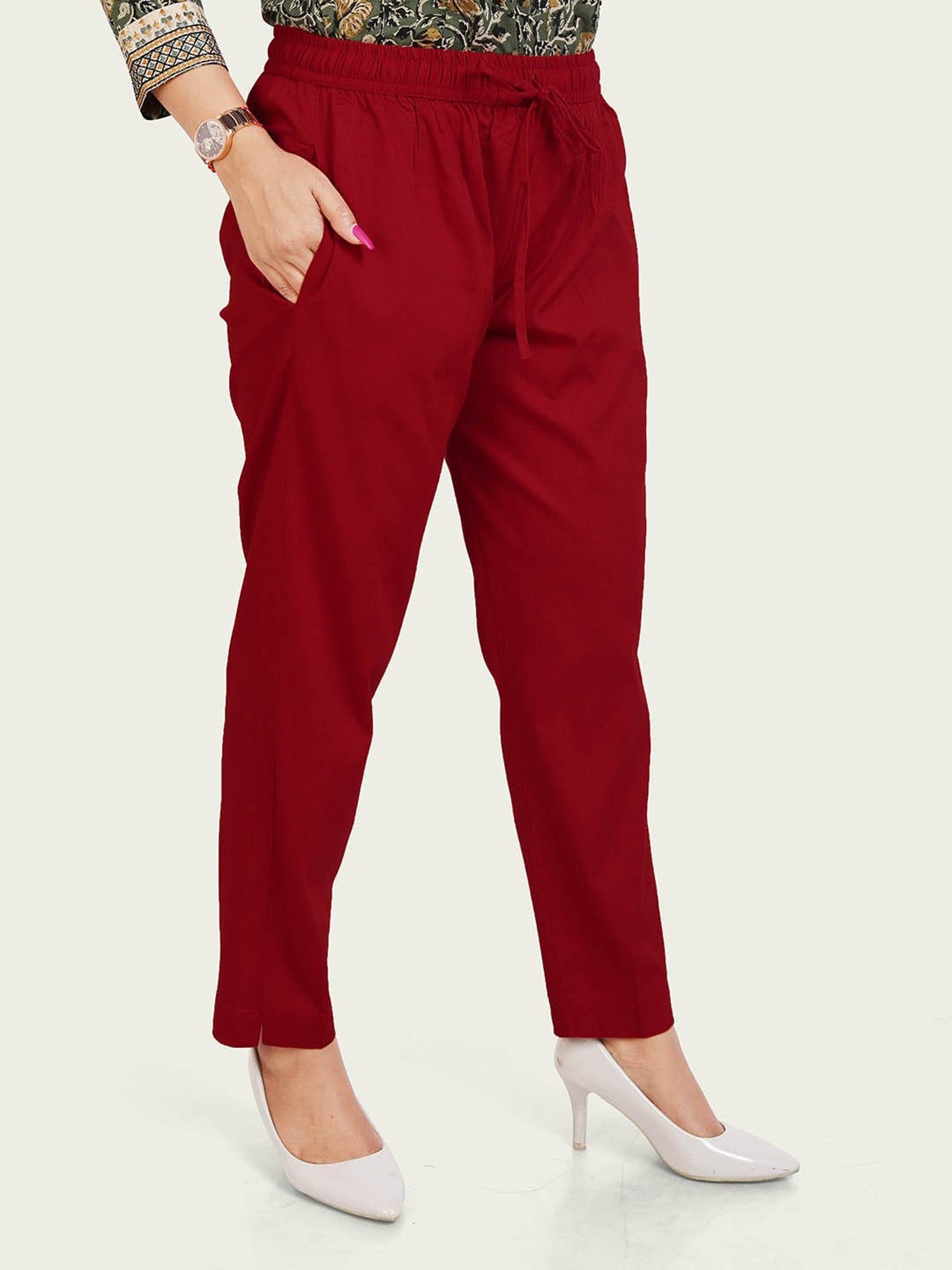 Cotton Culture Maroon Pants