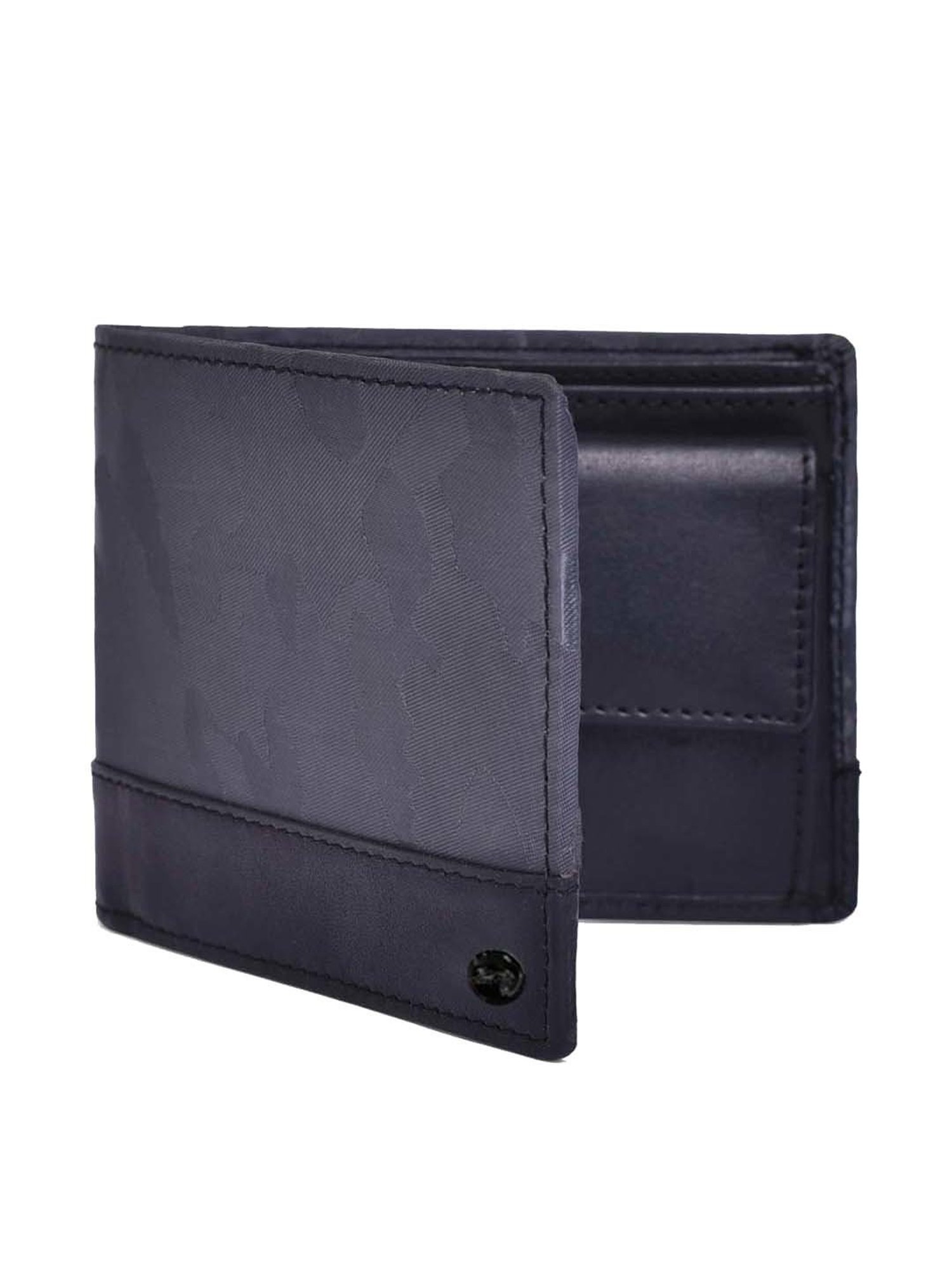 BELWABA Grey Casual Leather Bi-Fold Wallet for Men