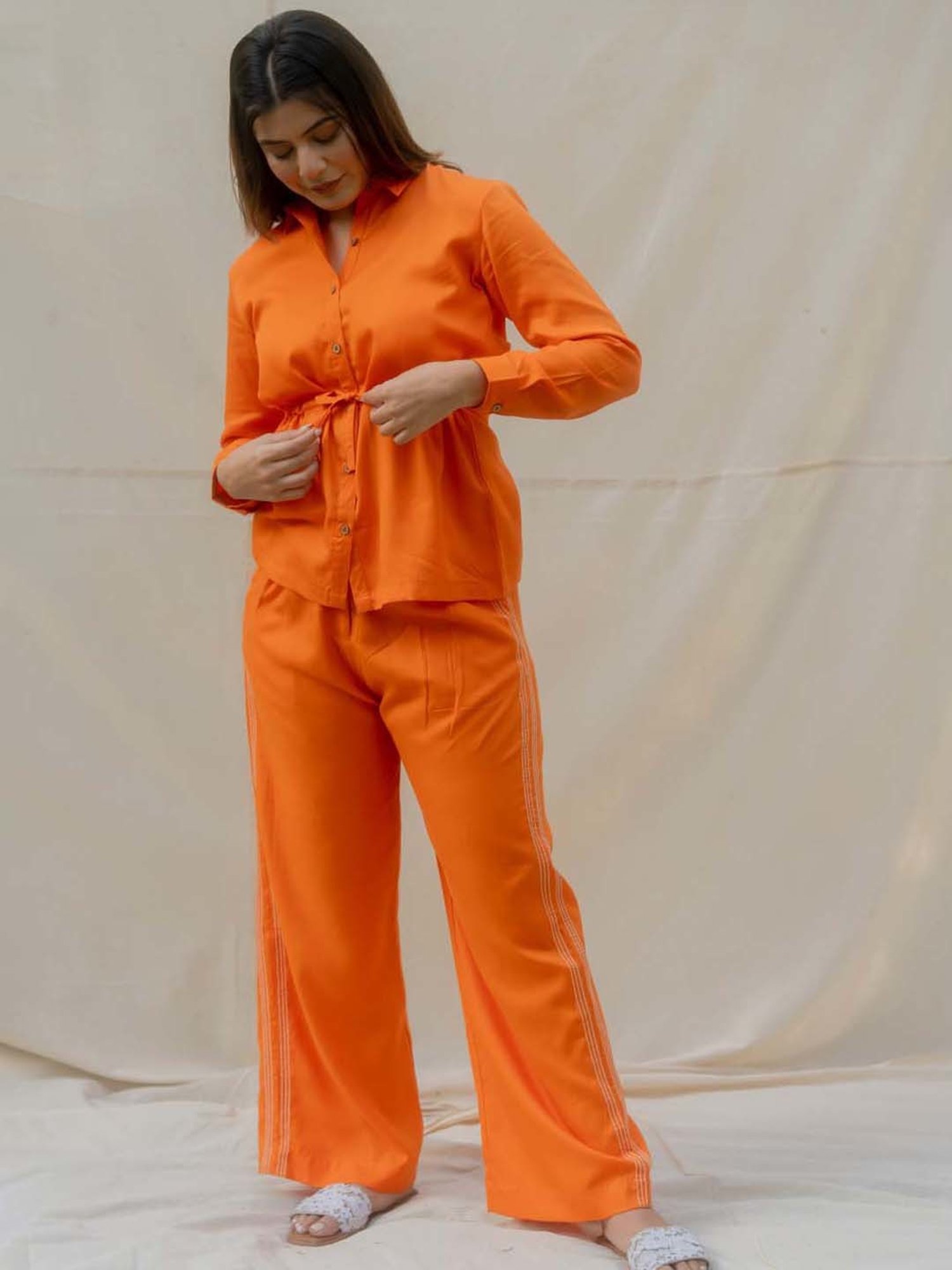 Anousshka Rust Drawstring Shirt